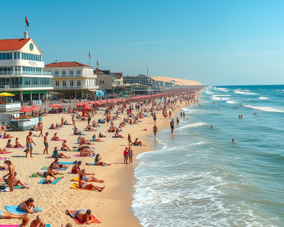 Nordsee Hochsaison Urlaubsszene